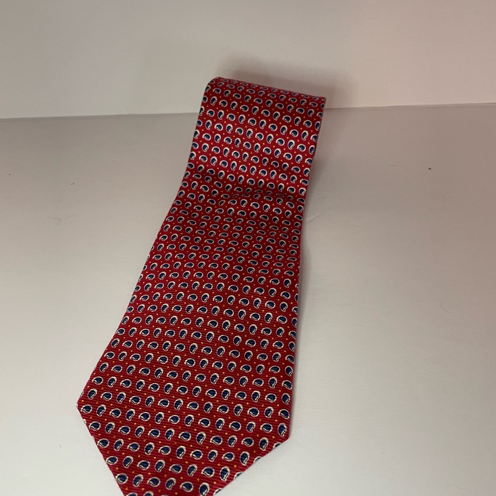Lauren Ralph Lauren Red and Blue Geometric Tie